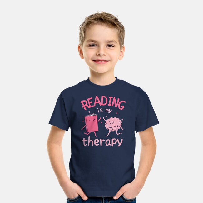 Reading Is My Therapy-Youth-Basic-Tee-brunopires