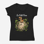 Le Petit Dino-Womens-V-Neck-Tee-GoshWow