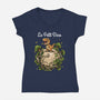 Le Petit Dino-Womens-V-Neck-Tee-GoshWow