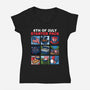Fourth Of July Starter Pack-Womens-V-Neck-Tee-GoshWow