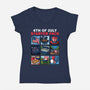 Fourth Of July Starter Pack-Womens-V-Neck-Tee-GoshWow
