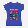 Fourth Of July Starter Pack-Womens-V-Neck-Tee-GoshWow