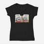Shark Seafood Diet-Womens-V-Neck-Tee-GoshWow