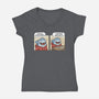 Shark Seafood Diet-Womens-V-Neck-Tee-GoshWow