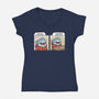 Shark Seafood Diet-Womens-V-Neck-Tee-GoshWow