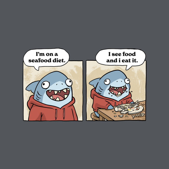 Shark Seafood Diet-Unisex-Crew Neck-Sweatshirt-GoshWow