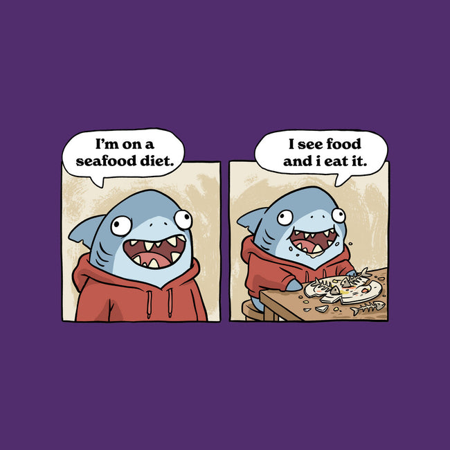 Shark Seafood Diet-None-Adjustable Tote-Bag-GoshWow