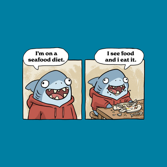 Shark Seafood Diet-None-Drawstring-Bag-GoshWow