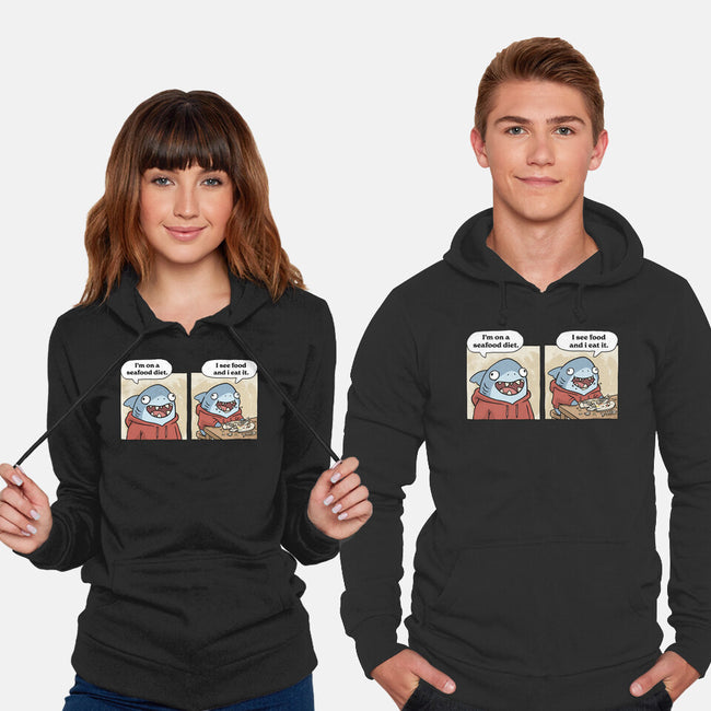 Shark Seafood Diet-Unisex-Pullover-Sweatshirt-GoshWow