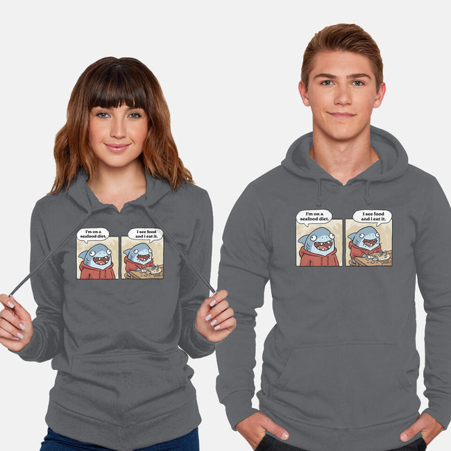 Shark Seafood Diet-Unisex-Pullover-Sweatshirt-GoshWow