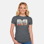 Shark Seafood Diet-Womens-Fitted-Tee-GoshWow