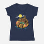Cryptid Summer-Womens-V-Neck-Tee-GoshWow