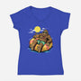 Cryptid Summer-Womens-V-Neck-Tee-GoshWow