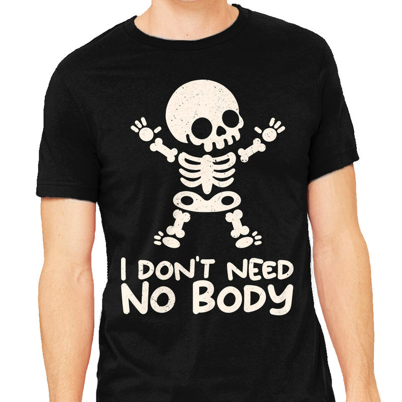No Body Skeleton-Mens-Heavyweight-Tee-NemiMakeit by TeeFury