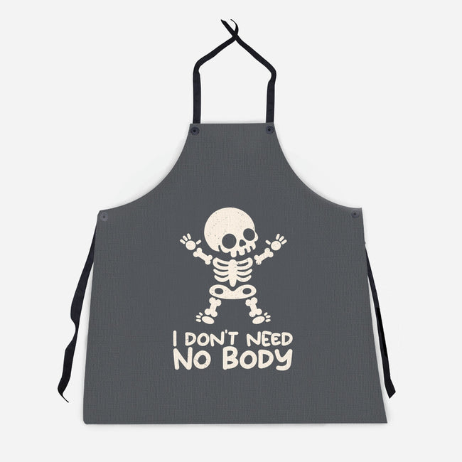 No Body Skeleton-Unisex-Kitchen-Apron-NemiMakeit