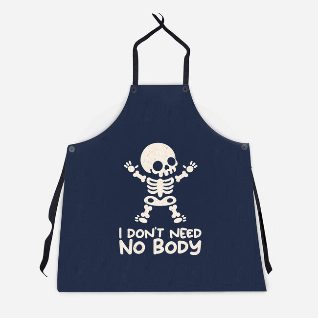 No Body Skeleton-Unisex-Kitchen-Apron-NemiMakeit