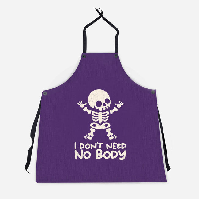 No Body Skeleton-Unisex-Kitchen-Apron-NemiMakeit