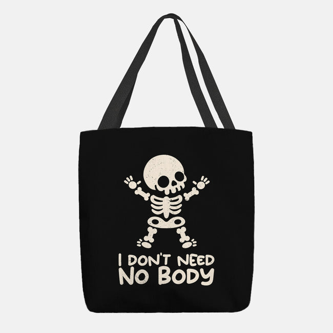 No Body Skeleton-None-Basic Tote-Bag-NemiMakeit