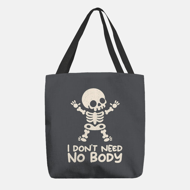 No Body Skeleton-None-Basic Tote-Bag-NemiMakeit