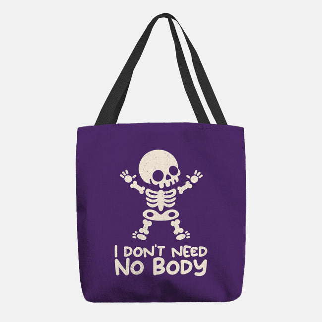 No Body Skeleton-None-Basic Tote-Bag-NemiMakeit
