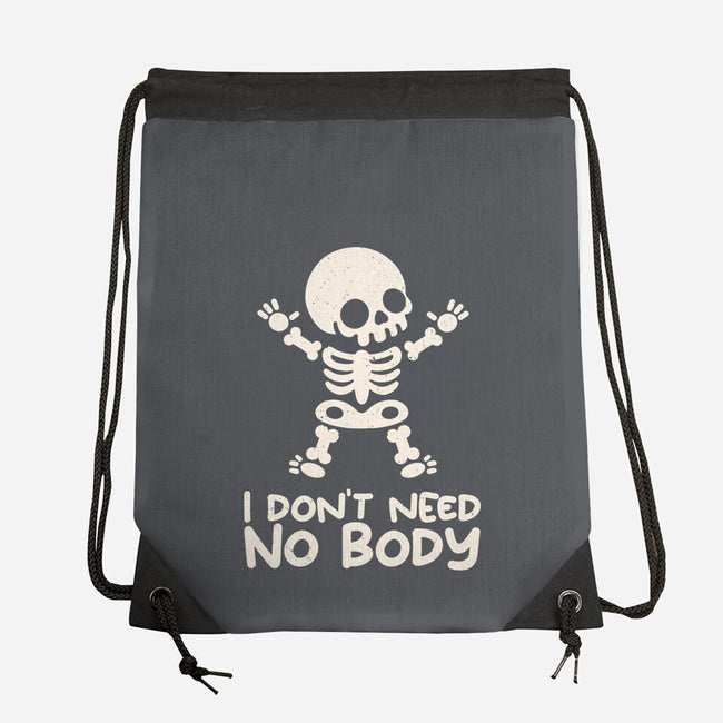 No Body Skeleton-None-Drawstring-Bag-NemiMakeit