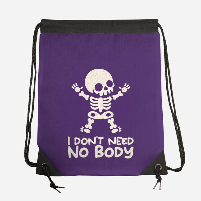 No Body Skeleton-None-Drawstring-Bag-NemiMakeit