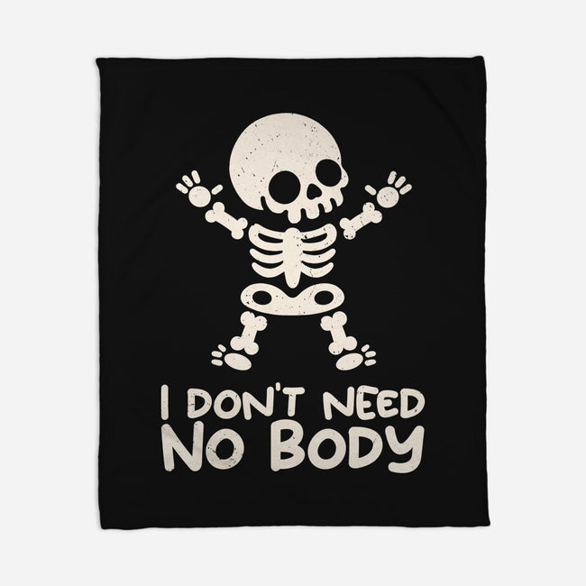 No Body Skeleton-None-Fleece-Blanket-NemiMakeit