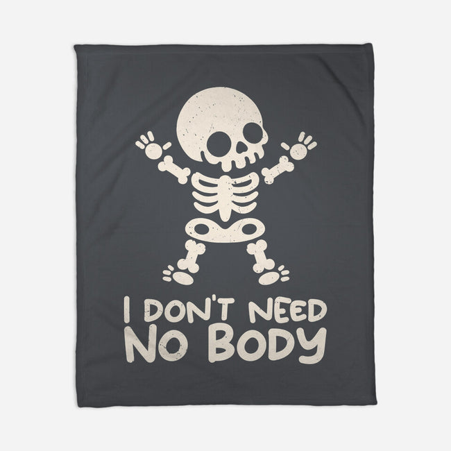 No Body Skeleton-None-Fleece-Blanket-NemiMakeit