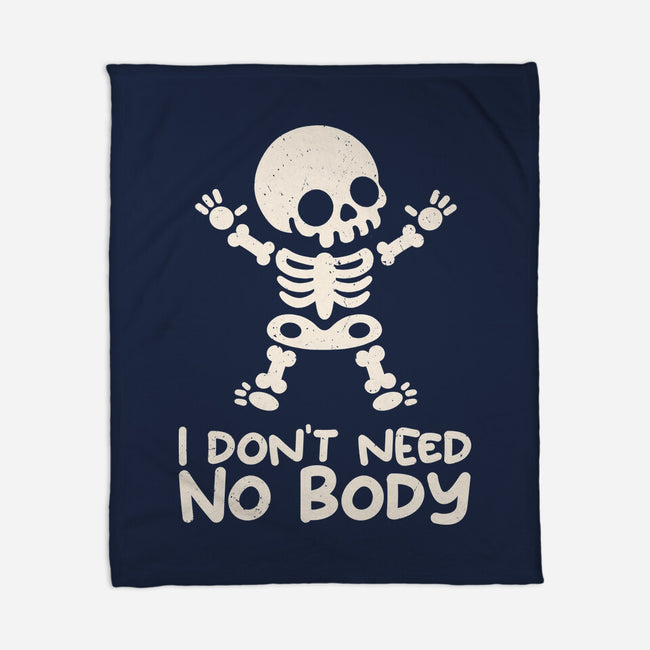 No Body Skeleton-None-Fleece-Blanket-NemiMakeit