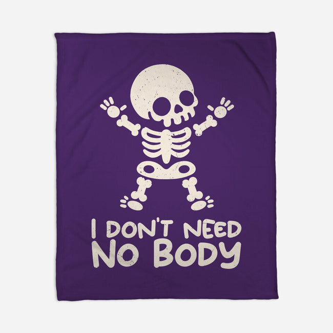 No Body Skeleton-None-Fleece-Blanket-NemiMakeit