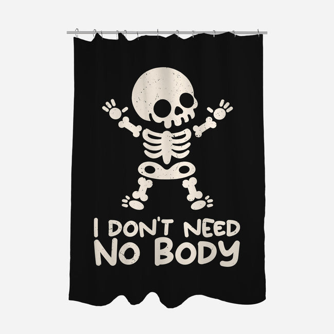 No Body Skeleton-None-Polyester-Shower Curtain-NemiMakeit