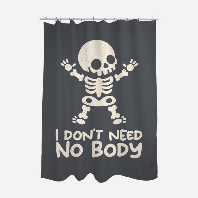 No Body Skeleton-None-Polyester-Shower Curtain-NemiMakeit