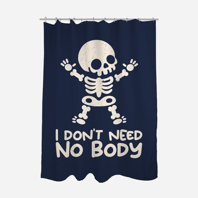 No Body Skeleton-None-Polyester-Shower Curtain-NemiMakeit