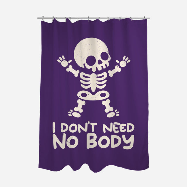 No Body Skeleton-None-Polyester-Shower Curtain-NemiMakeit