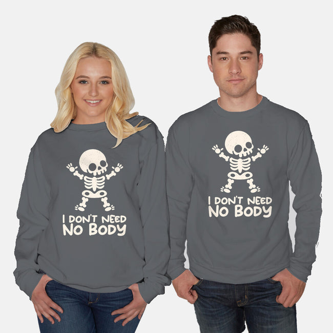 No Body Skeleton-Unisex-Crew Neck-Sweatshirt-NemiMakeit