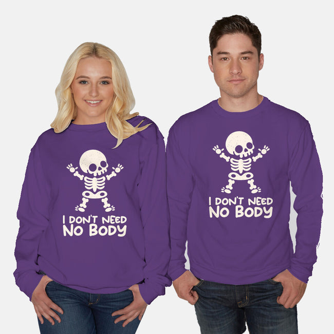No Body Skeleton-Unisex-Crew Neck-Sweatshirt-NemiMakeit