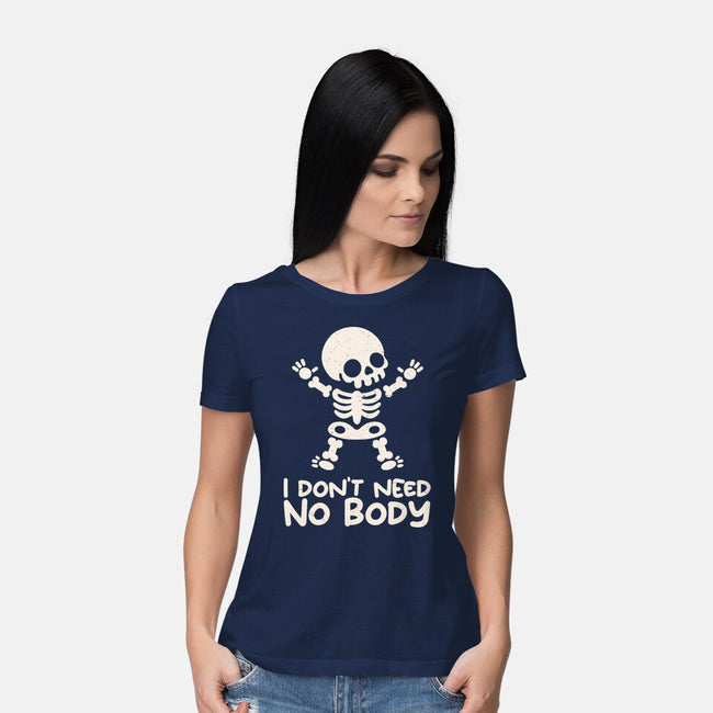 No Body Skeleton-Womens-Basic-Tee-NemiMakeit