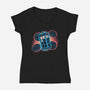 The Ripple Of Time-Womens-V-Neck-Tee-glitchygorilla