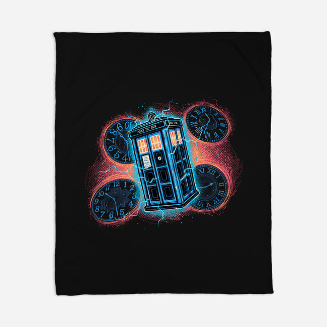 The Ripple Of Time-None-Fleece-Blanket-glitchygorilla