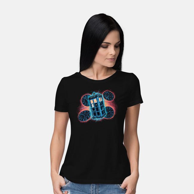 The Ripple Of Time-Womens-Basic-Tee-glitchygorilla