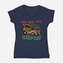 NYC Underground-Womens-V-Neck-Tee-glitchygorilla