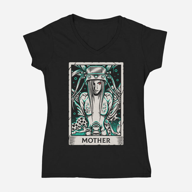 Jenova Tarot Card-Womens-V-Neck-Tee-Alundrart