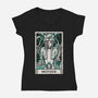 Jenova Tarot Card-Womens-V-Neck-Tee-Alundrart