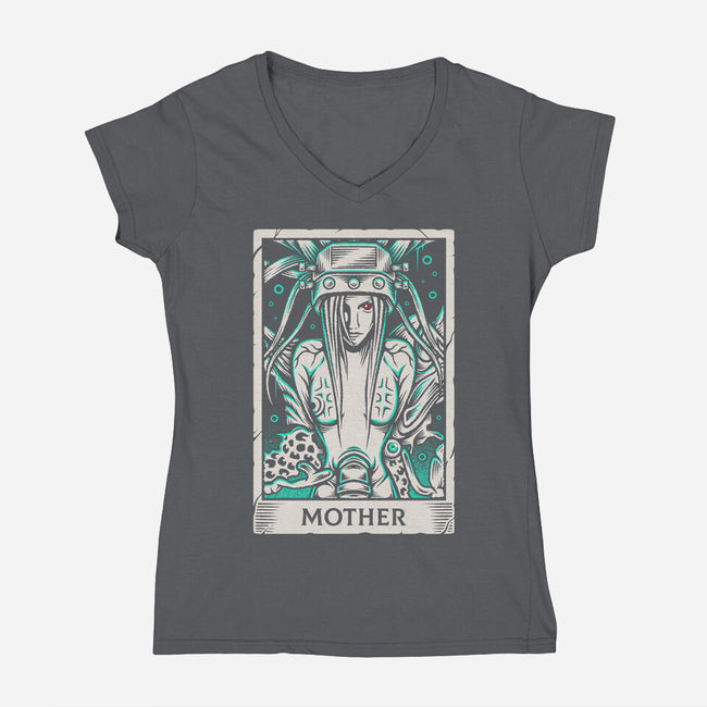 Jenova Tarot Card-Womens-V-Neck-Tee-Alundrart