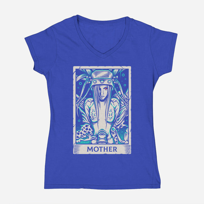 Jenova Tarot Card-Womens-V-Neck-Tee-Alundrart