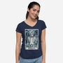 Jenova Tarot Card-Womens-V-Neck-Tee-Alundrart
