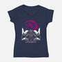 Armed Spider-Womens-V-Neck-Tee-Alundrart