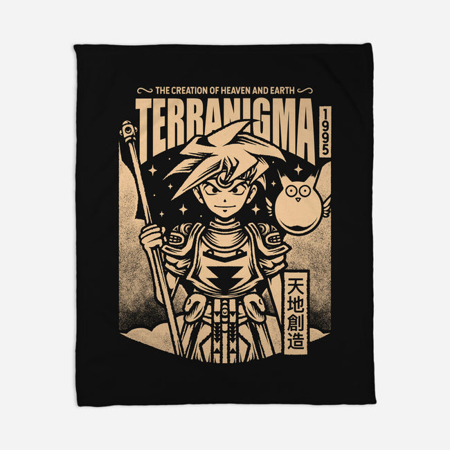 Ark And Yomi Terranigma-None-Fleece-Blanket-Alundrart