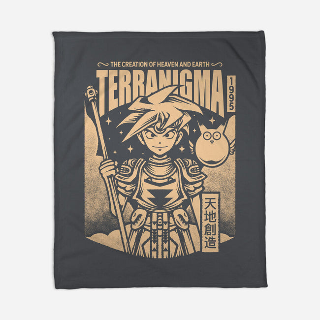 Ark And Yomi Terranigma-None-Fleece-Blanket-Alundrart