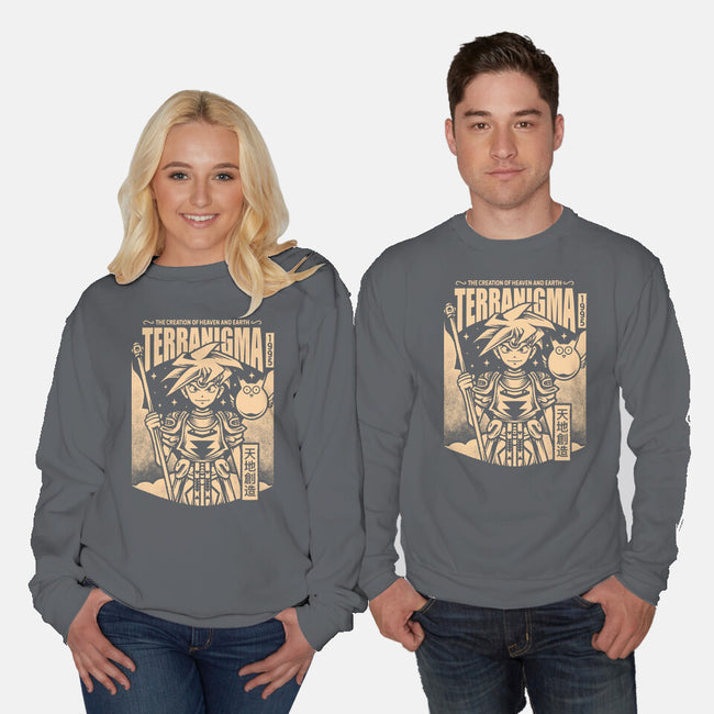 Ark And Yomi Terranigma-Unisex-Crew Neck-Sweatshirt-Alundrart